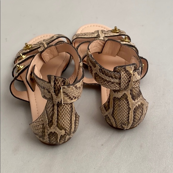 Coach Oleta tan brown python snake gladiator sandals 9 - Picture 3 of 8
